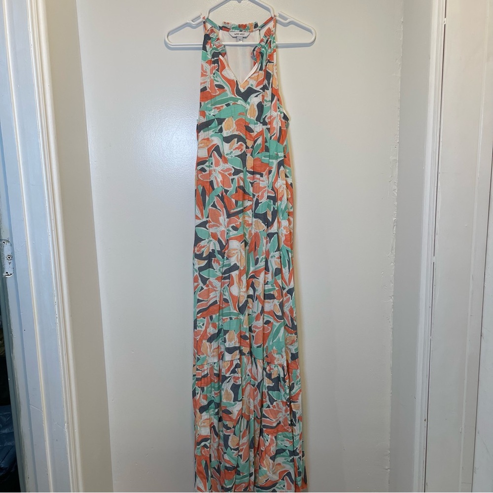 Nine West Floral Halter Maxi Dress women’s‎ size medium